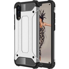 Microsonic Huawei P20 Kılıf Rugged Armor Gümüş