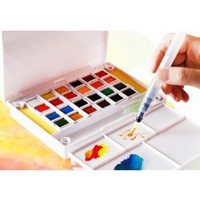 Hobi24 24 Renk Tablet Sulu Boya + Fırça