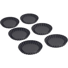 Fisko 6'Lı Siyah Tartolet Kalıbı - 11 Cm - 800992