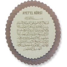 Mutlu Adım 25 Adet Ayetel Kürsi Dualı Ahşap Plaka