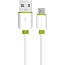 Soultech 2.0 A Micro USB Comfort Data Şarj Kablosu Beyaz