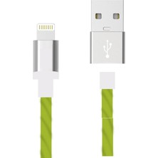 Soultech iPhone Uyumlu Lightning Ledli Silikon USB Data Kablo Yeşil DK010Y
