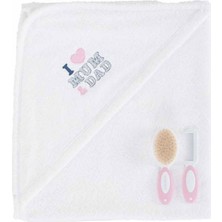 İdil Baby 6201 Kız Bebek Havlu Seti Beyaz