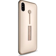 Eiroo Alloy Fit iPhone X Selfie Yüzüklü Metal Gold Kılıf