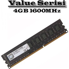 GSKILL Value DDR3-1600Mhz CL11 4GB DIMM (512x8)  (F3-1600C11S-4GNS)