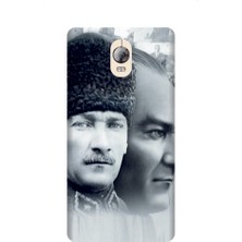 Kapakolur Lenovo P1 Atatürk Baskılı Kapak Kılıf + Ekran Koruyucu Cam