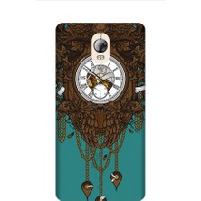 Kapakolur Lenovo Vibe P1 Saat Baskılı Kapak Kılıf + Ekran Koruyucu Cam