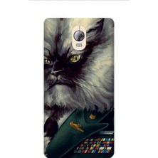 Kapakolur Lenovo Vibe P1 Asker Kedi Baskılı Kapak Kılıf + Ekran Koruyucu Cam