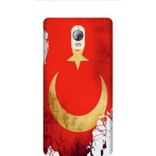 Kapakolur Lenovo Vibe P2 Şanlı Bayrak Kapak Kılıf + Ekran Koruyucu Cam