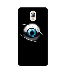 Kapakolur Lenovo Vibe P1 Pro Göz Baskılı Kapak Kılıf + Ekran Koruyucu Cam