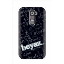 Kapakolur LG G2 Mini Siyah Beyaz Baskılı Kapak Kılıf + Ekran Koruyucu Cam