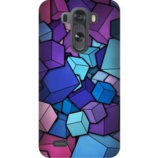 Kapakolur LG G3 Mini Kabartmalı Kareler Temalı Kapak Kılıf
