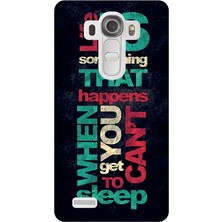 Kapakolur LG G4 Yazı Baskılı Kapak Kılıf + Ekran Koruyucu Cam