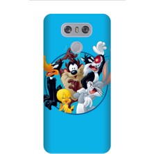 Kapakolur LG G6 Çizgi Karakterler Kapak Kılıf + Ekran Koruyucu Cam