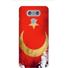 Kapakolur LG G6 Şanlı Bayrak Kapak Kılıf + Ekran Koruyucu Cam
