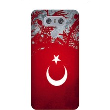 Kapakolur LG G6 Şanlı Bayrak Kapak Kılıf + Ekran Koruyucu Cam