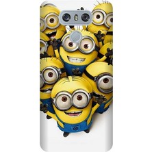 Kapakolur LG G6 Ultra Minion Baskılı Kapak Kılıf + Ekran Koruyucu Cam