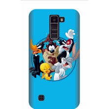 Kapakolur LG K8 2016 Çizgi Karakterler Kapak Kılıf + Ekran Koruyucu Cam