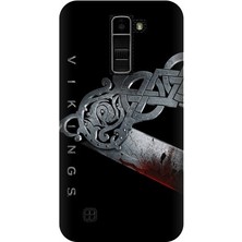 Kapakolur LG K10 vikings Baskılı Kapak Kılıf + Ekran Koruyucu Cam