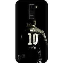 Kapakolur LG K10 Messi Baskılı Kapak Kılıf + Ekran Koruyucu Cam