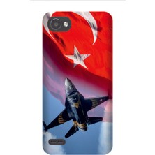 Kapakolur LG Q6 Türk Yıldızları Kapak Kılıf + Ekran Koruyucu Cam