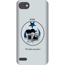 Kapakolur LG Q6 Atatürk Kapak Kılıf + Ekran Koruyucu Cam