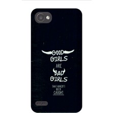 Kapakolur LG Q6 Yazı Baskılı Kapak Kılıf + Ekran Koruyucu Cam