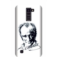 Kapakolur LG Stylus 2 Atatürk İmza Kapak Kılıf + Ekran Koruyucu Cam