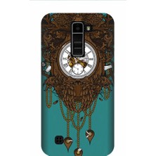 Kapakolur LG Sytlus 2 Saat Baskılı Kapak Kılıf + Ekran Koruyucu Cam