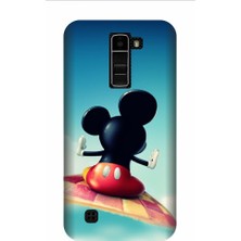 Kapakolur LG Sytlus 2 Mickey Baskılı Kapak Kılıf + Ekran Koruyucu Cam