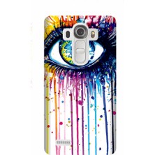 Kapakolur LG V10 Renkli Göz Kapak Kılıf + Ekran Koruyucu Cam