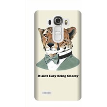 Kapakolur LG V10 Kaplan Baskılı Kapak Kılıf + Ekran Koruyucu Cam