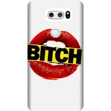 Kapakolur LG V30 Dudak Baskılı Kapak Kılıf + Ekran Koruyucu Cam