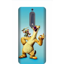 Kapakolur Nokia 5 Buz Devri Kapak Kılıf + Ekran Koruyucu Cam