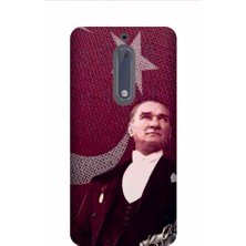 Kapakolur Nokia 5 Atatürk Baskılı Kapak Kılıf + Ekran Koruyucu Cam