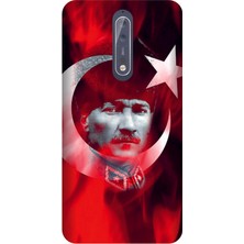Kapakolur Nokia 8 Atatürk Kapak Kılıf + Ekran Koruyucu Cam