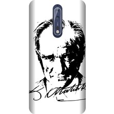 Kapakolur Nokia 8 Atatürk Baskılı Kapak Kılıf + Ekran Koruyucu Cam