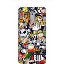 Kapakolur Nokia 6 Renkli Karakterler Kapak Kılıf + Ekran Koruyucu Cam