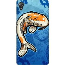 Kapakolur Sony Xperia Xperia Z5 Balık Baskılı Kapak Kılıf + Ekran Koruyucu Cam