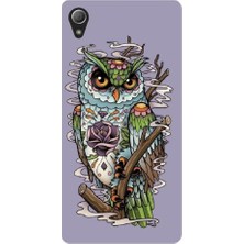 Kapakolur Sony Xperia Z3 Kabartmalı Baykuş Temalı Kapak Kılıf