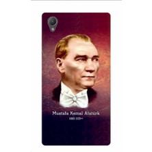 Kapakolur Sony Xperia Z1 Atatürk Baskılı Kapak Kılıf + Ekran Koruyucu Cam