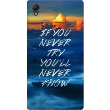 Kapakolur Sony Xperia Z1 Yazı Baskılı Kapak Kılıf + Ekran Koruyucu Cam