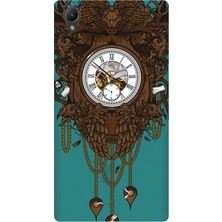 Kapakolur Sony Xperia Z1 Saat Baskılı Kapak Kılıf + Ekran Koruyucu Cam