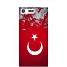 Kapakolur Sony Xperia XZ Premium Şanlı Bayrak Kapak Kılıf + Ekran Koruyucu Cam