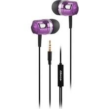 S-Link Swapp SW-K7 Mobil Telefon Uyumlu Metal Kulakiçi Mor Mikrofonlu Kulaklık