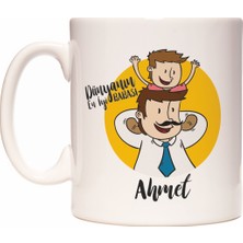 Rockn Fox Babalar Günü İsme Kişiye Özel Baba için İsim Yazılabilir Kupa Bardak