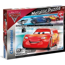 Clementoni 104 Parça Puzzle Metalik Cars 3