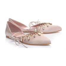 Girl Boss New York Paris Krem Saten Babet