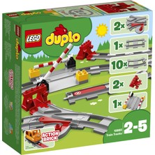 LEGO DUPLO® Tren Rayları 10882 - 2 Yaş ve Üzeri Çocuklar için DUPLO Setleriyle Uyumlu Tamamlayıcı Eğitici Oyuncak Yapım Seti (23 Parça)