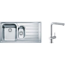 Franke NEX 651 Sağ Damlalıklı Evye, Active Plus Doccia Krom Armatür Seti